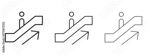 Escalator icon for web. simple element illustration with editable strokes