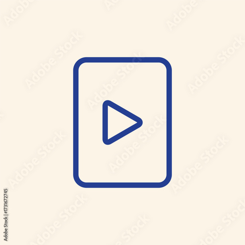 Engage audiences with a clean, modern video player icon - perfect for app design, website UI, or creative projects needing media integration.