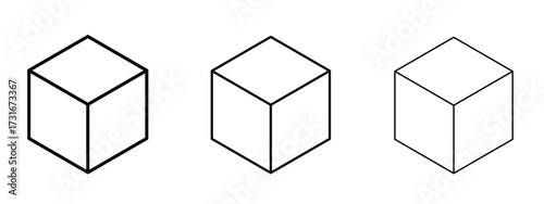 Cube icon for web. simple element illustration with editable strokes