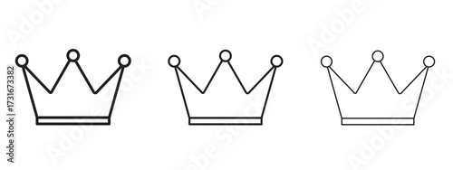 Crown icon for web. simple element illustration with editable strokes
