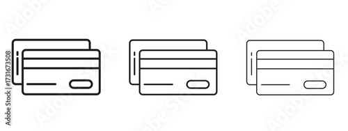 Credit card icon for web. simple element illustration with editable strokes