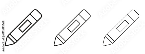 Crayon icon for web. simple element illustration with editable strokes
