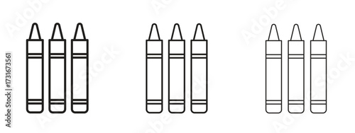 Crayon icon for web. simple element illustration with editable strokes