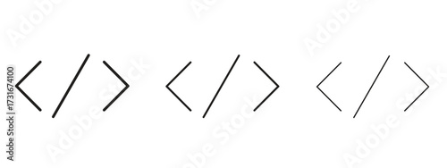 Code icon for web. simple element illustration with editable strokes