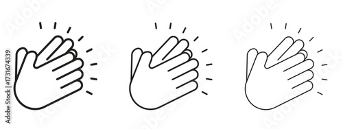 Clap icon for web. simple element illustration with editable strokes