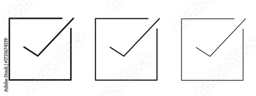 Check mark icon for web. simple element illustration with editable strokes
