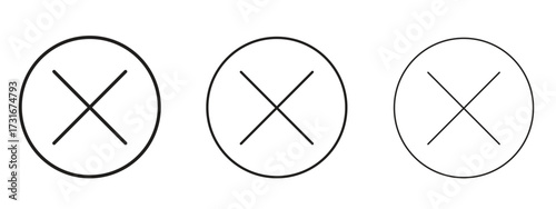 Cancel icon for web. simple element illustration with editable strokes