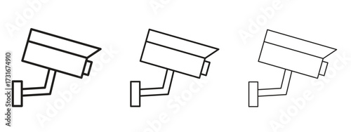 CCTV icon for web. simple element illustration with editable strokes