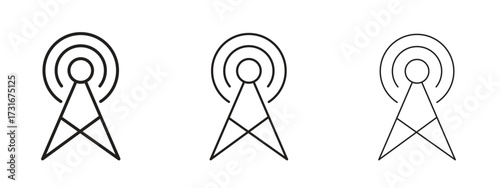 Broadcast icon for web. simple element illustration with editable strokes