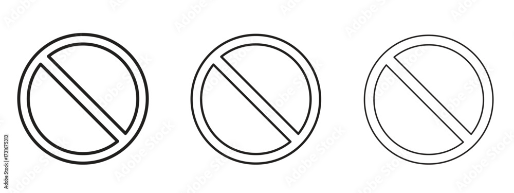 Fototapeta premium Blocked icon for web. simple element illustration with editable strokes