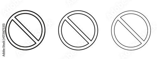 Blocked icon for web. simple element illustration with editable strokes