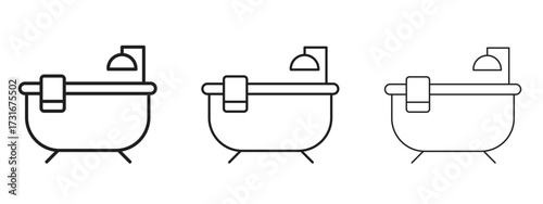 Bathroom icon for web. simple element illustration with editable strokes