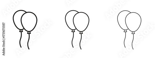 Balloons icon for web. simple element illustration with editable strokes