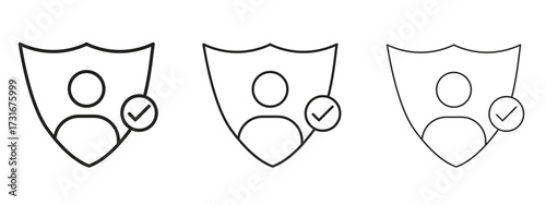 Authentication icon for web. simple element illustration with editable strokes