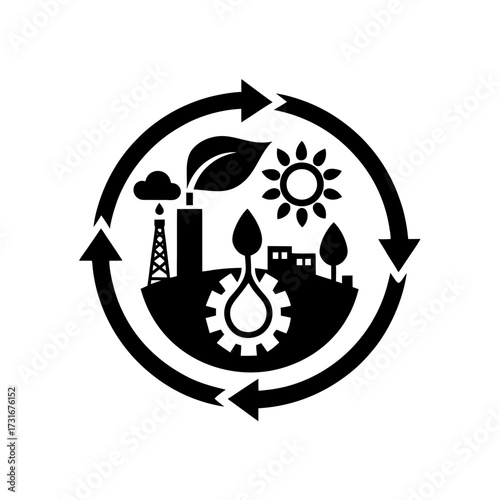 nitrogen cycle management icon 