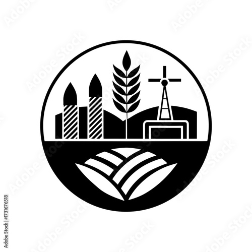 bioenergy crop fields icon 