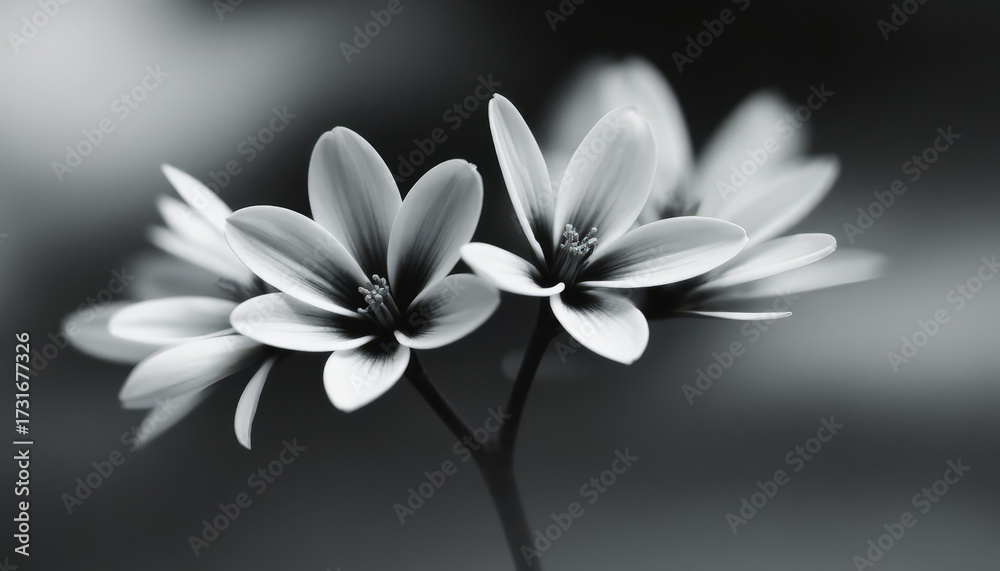 Fototapeta premium white flower on black