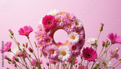 spring flowers on white
