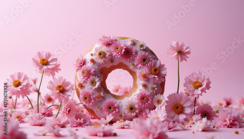 pink and white flower