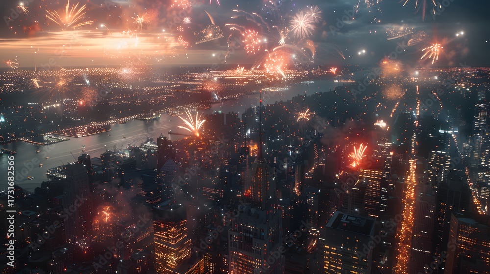 Fototapeta premium Celebration in the Sky