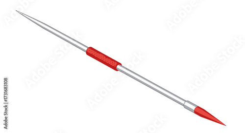 Isolated illustration of a javelin for athletic sport competition