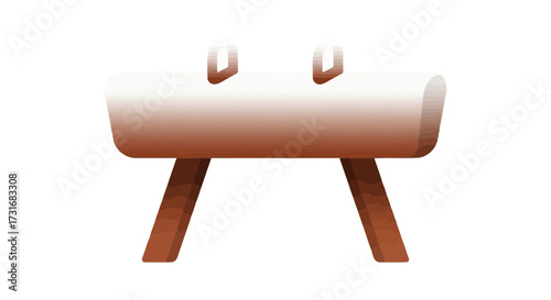 Isolated vector illustration of a gymnastic pommel horse equipment