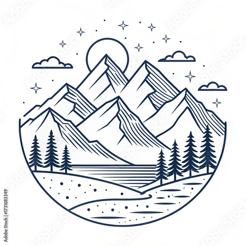 vector illustration of a ship