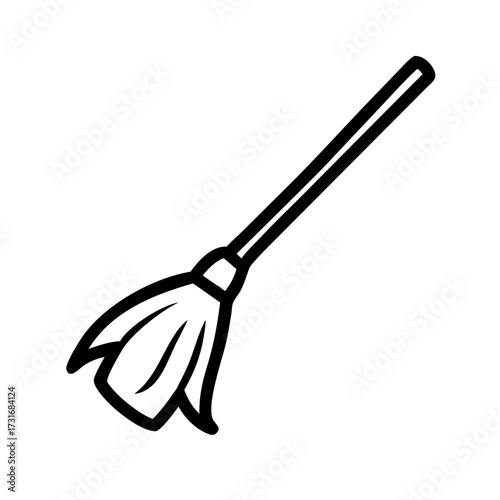 Simple illustration of a broom isolated on background