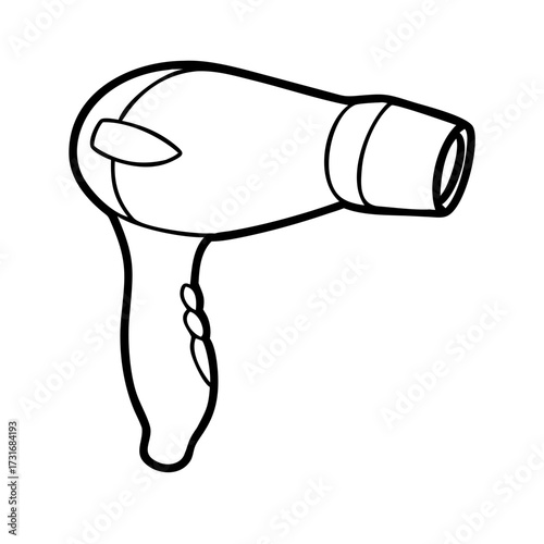 Hair dryer on a bright background