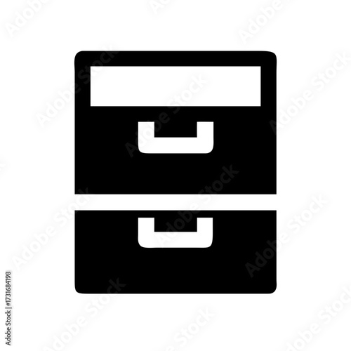 Archive drawer cabinet file document storage icon