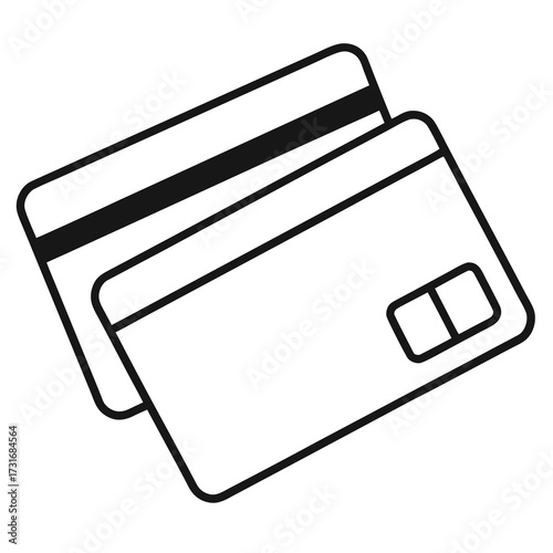 Credit card or debit card illustration