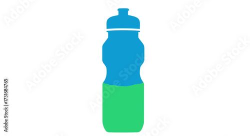 Minimalistic Illustration of a Reusable Water Bottle for Sports Hydration
