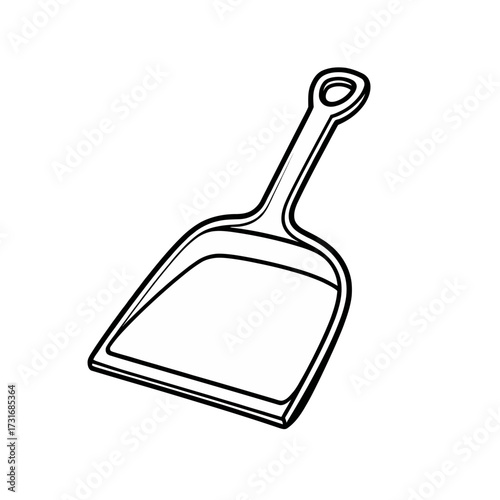 Dustpan Illustration Cleanliness and Household Chores Artwork