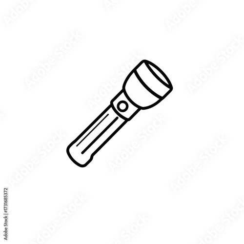 Flashlight Icon Illustration - Portable Light Source for Dark Environments and Emergency Situations