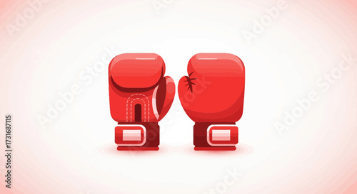 Vibrant Red Boxing Gloves Symbolizing Strength and Competitive Spirit