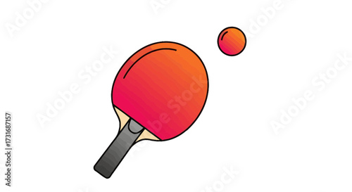 Vibrant table tennis game graphic for competitive sport enthusiasts