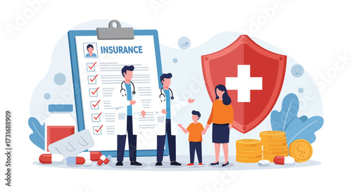Family Health Insurance Protection with Doctors and Shield.