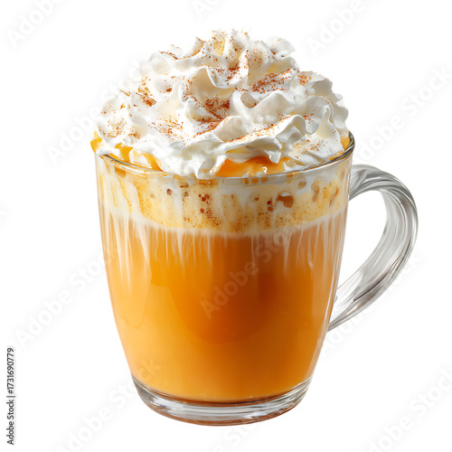 creamy pumpkin spice latte garnished with fluffy png