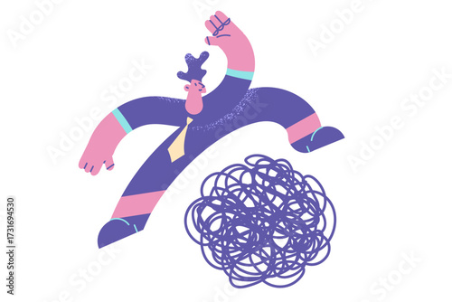 Overcoming difficulty, Avoiding business trouble concept