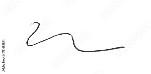 Hand drawn black pencil lines, circles, stripes and squiggly lines on transparent background.