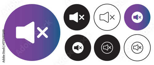 Collection of Sound Mute or Off Button for Music Apps