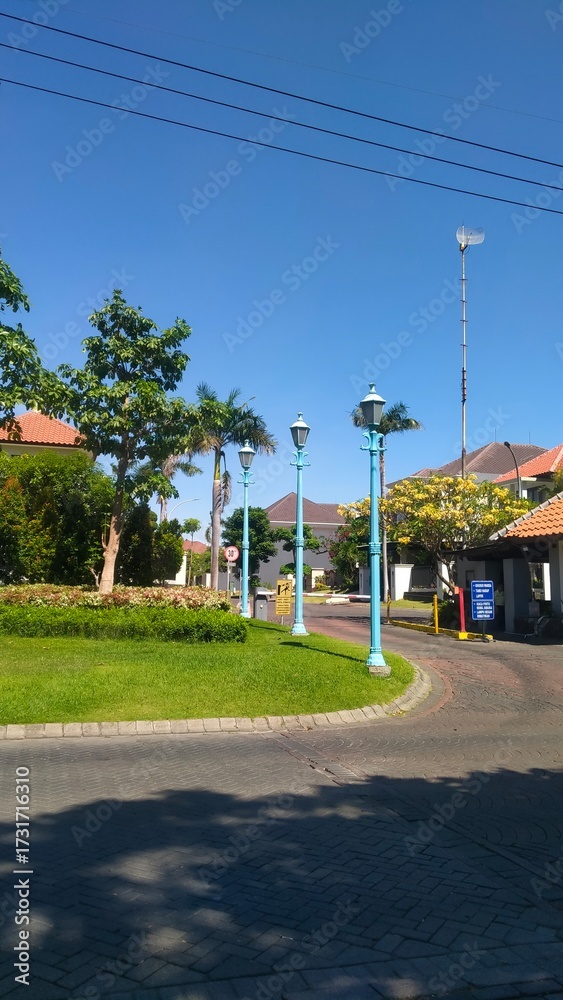 Naklejka premium road in the city