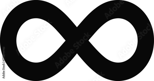 Modern infinite loop symbol icon for web and print design