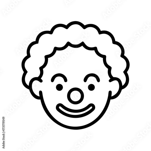 Cartoon illustration of a cheerful child with curly hair, smiling widely, surrounded by playful elements, conveying joy and innocence in a vibrant, colorful design