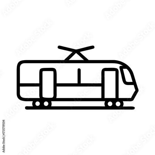 Modern electric bus with sleek design parked at urban transit station, showcasing eco-friendly transportation and public transport innovation for city commuters