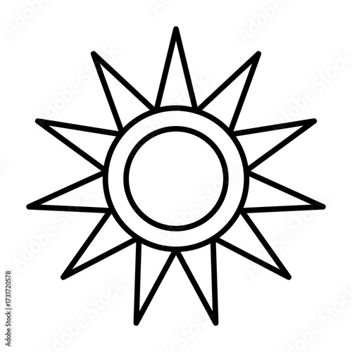 optical radiation line icon