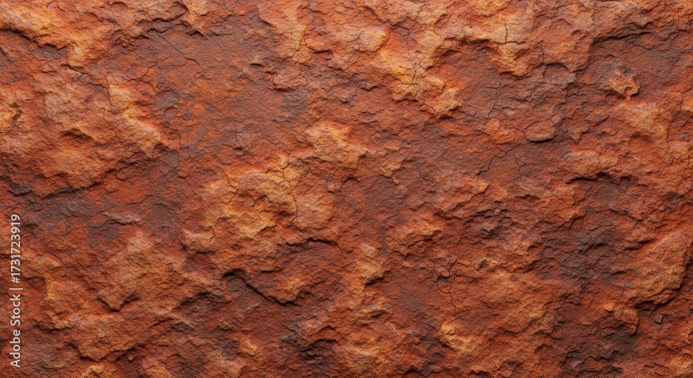 Fototapeta premium Textured Reddish Brown Rock Surface, Natural Stone with Rough Texture