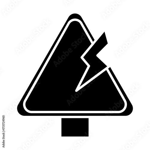 high voltage glyph icon
