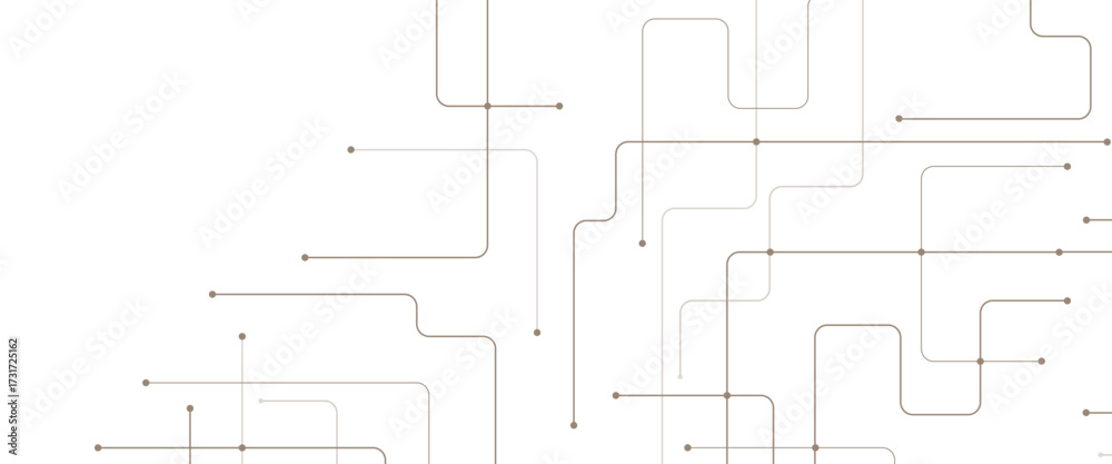 Obraz premium Vector abstract futuristic technology with geometric with crossed lines and dots.