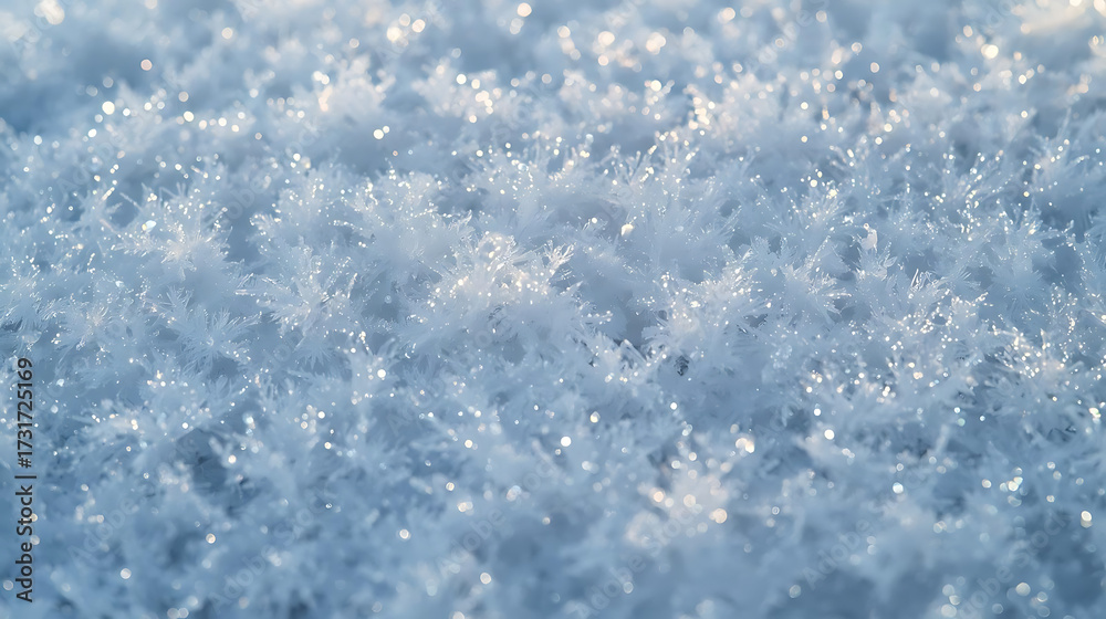 Obraz premium Crystalline Snowflakes Close-Up